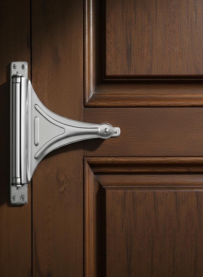 VOLO Spring Based Door Closer - Automatic Self Closing Door Closer for Wood, Aluminium & PVC Doors - Adjustable Speed, Durable All-Metal Construction | (30KG | Helical Spring | Chrome, 1 Piece) - Image 1